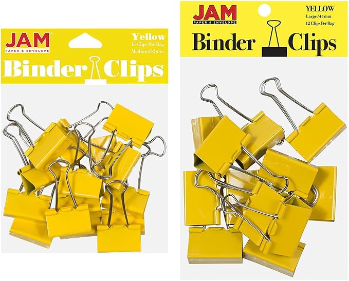 JAM PAPER Colorful Binder Clips Assortment by JAMPaper
