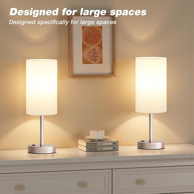 Fenmzee Antique White Bedside Table Lamp - Image 5