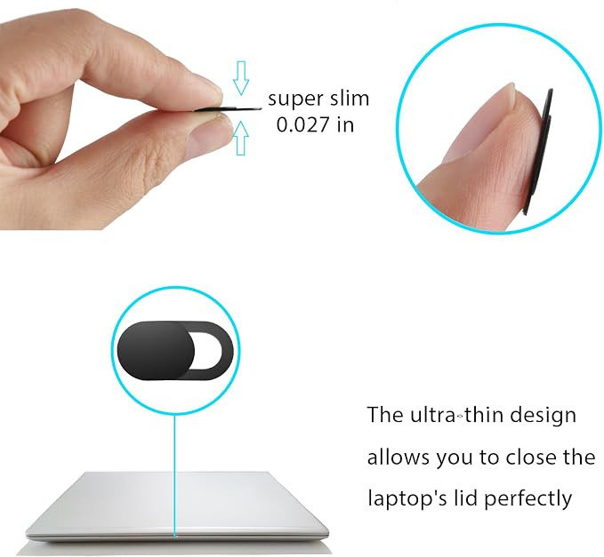 ZUCUCUC Laptop Camera Cover Slide, Camera Cover Slide, 8 Pack Ultra Thin Webcam - Image 3