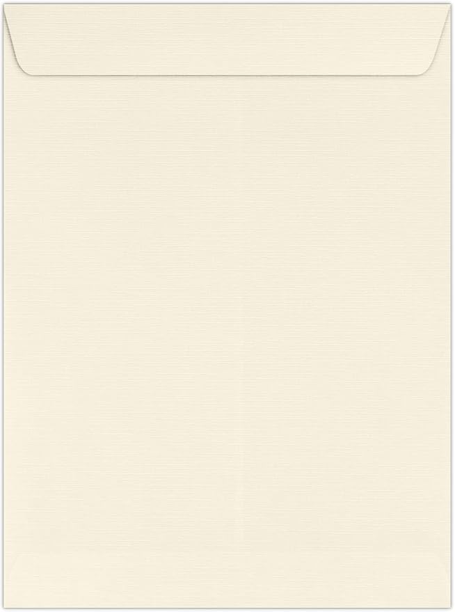 LUXPaper 9 x 12 Open End Envelopes | Peel & Press | Natural Linen | 80lb. Text - Image 2