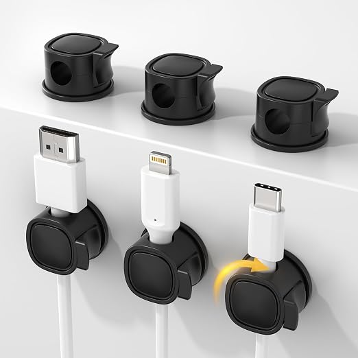 INCHOR Rotatable Cord Organizer 6Pack, Spring Cable Clips by INCHOR