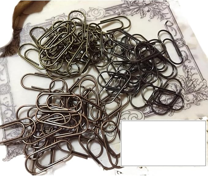 Generic 150 Pcs/Pack Mini Bronze Color Paper Clips Metal Paper Clips Notes - Image 2