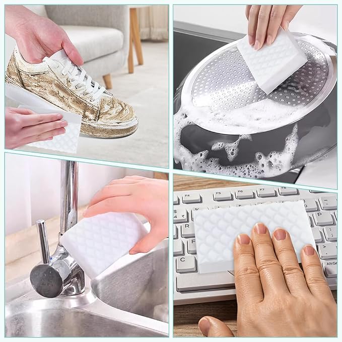 GLIMGLINT 12PK Magic Sponges Cleaning Eraser, Powerful Scrubber Foam Pads - Image 6