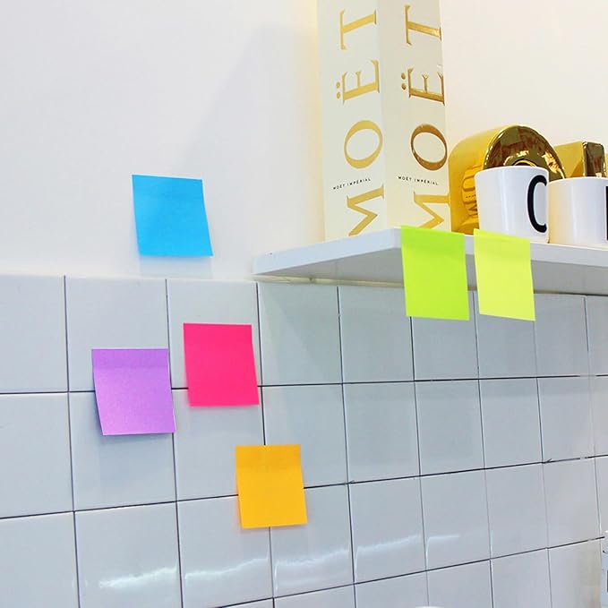 Sticky Notes 3x3 in Post Bright Stickies Colorful Super Sticking Power Memo Pads - Image 4