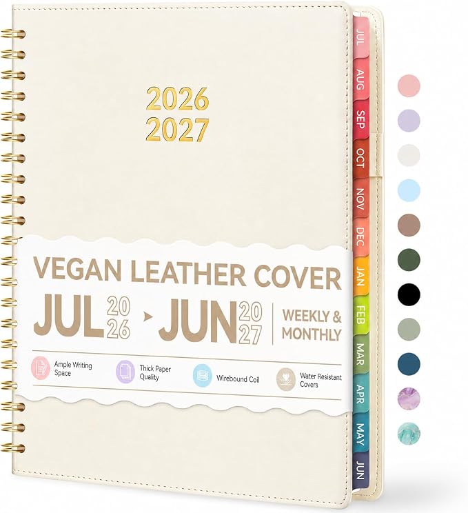 Forvencer Planner 2026-2027, Academic Planner Weekly & Monthly, Vegan Leather by Forvencer