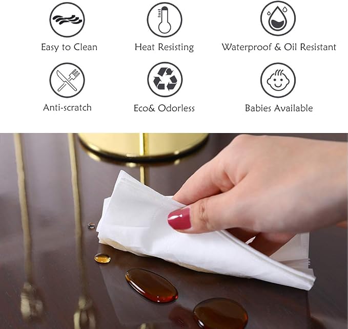 Waterproof Table Cover for Dining Table or Office Desk Coffe Table 42 x 54 Inch - Image 4