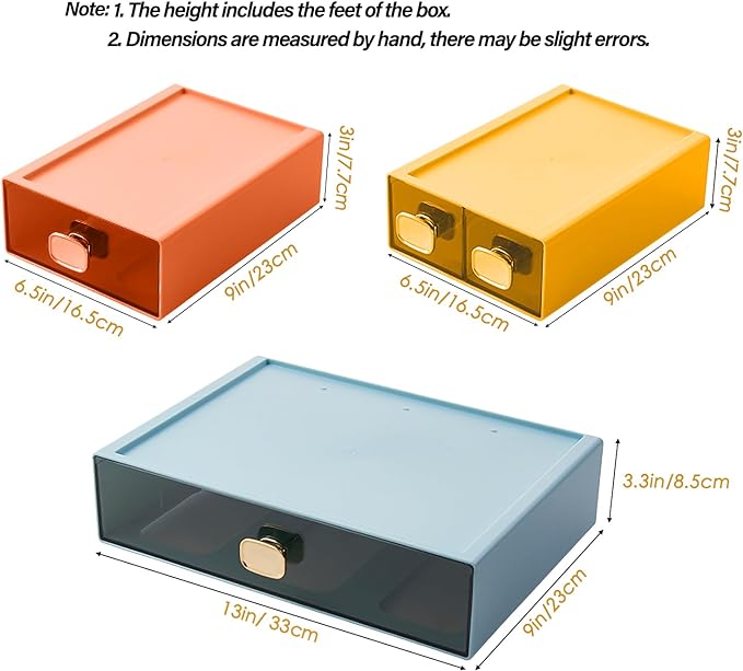 DETEIN 2PACK Stackable Storage Drawers - Image 2