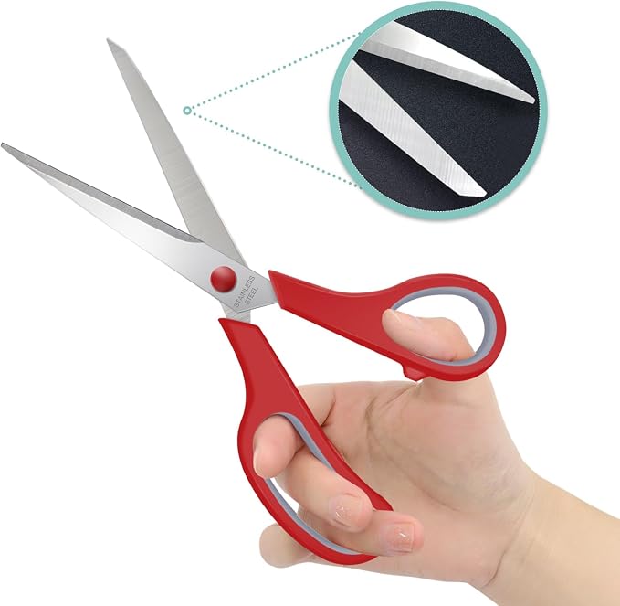6 Packs Sewing Craft Scissors Bulk, Stainless Steel Shears - Image 4