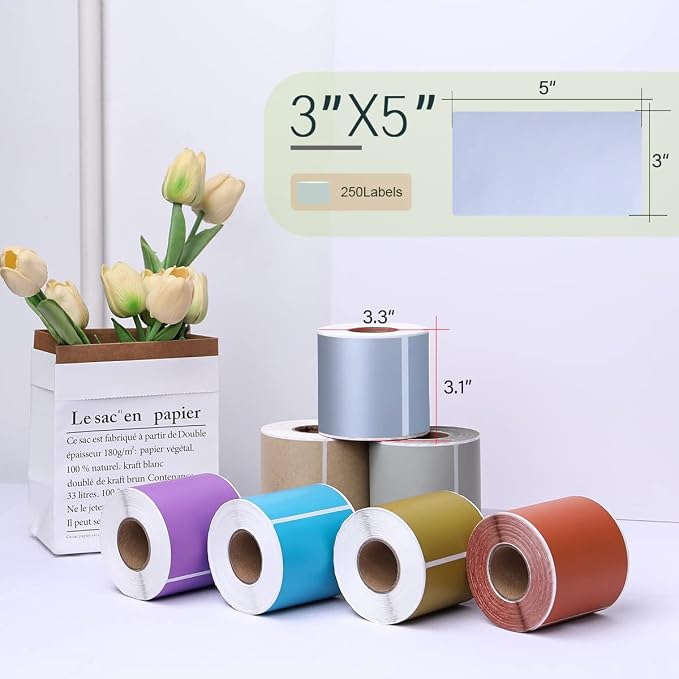 PARLAIM Large 5 x 3 inch Rectangle Color Coding Sticker, Writable Square Color - Image 2