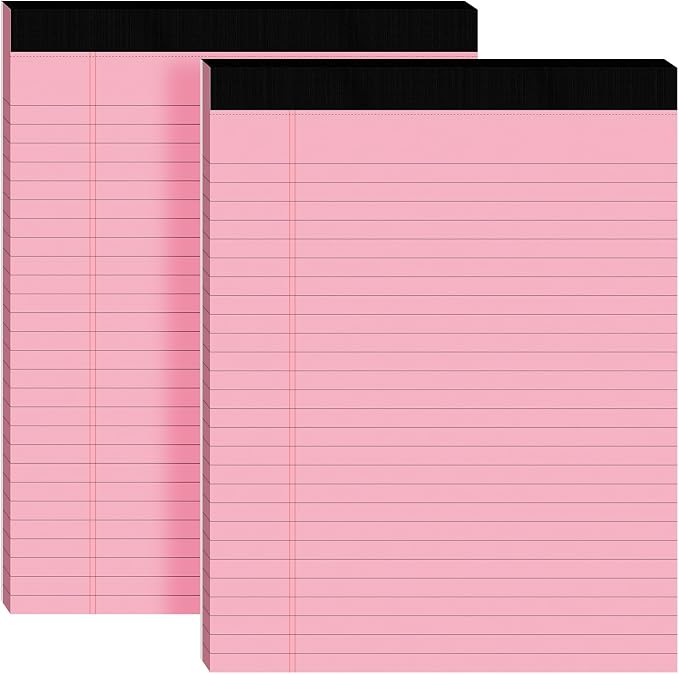 2pcs Legal Pads 8.5 x 11, Notepads 8.5 x 11 Inch, 30 Sheets/Pack, Perforate by Ciphyfee