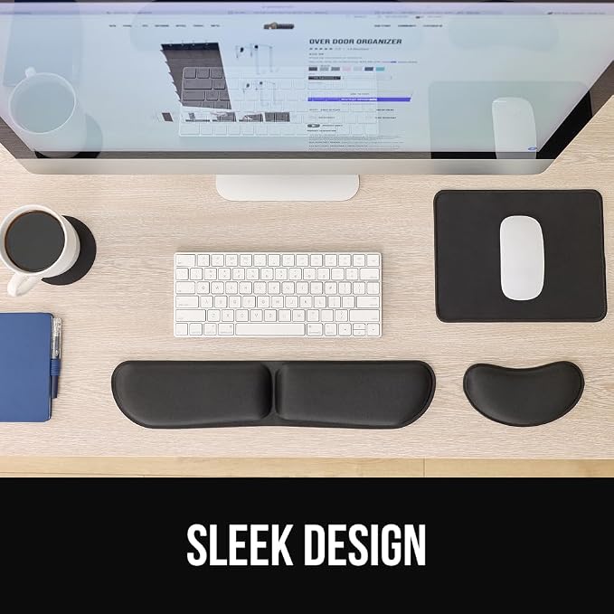 GORILLA GRIP Silky Memory Foam Keyboard Wrist Rest and Mouse Pad - Image 9