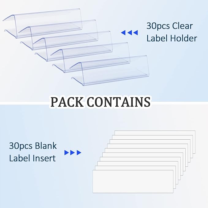 30pcs Plastic Shelf Label Holder - Image 3