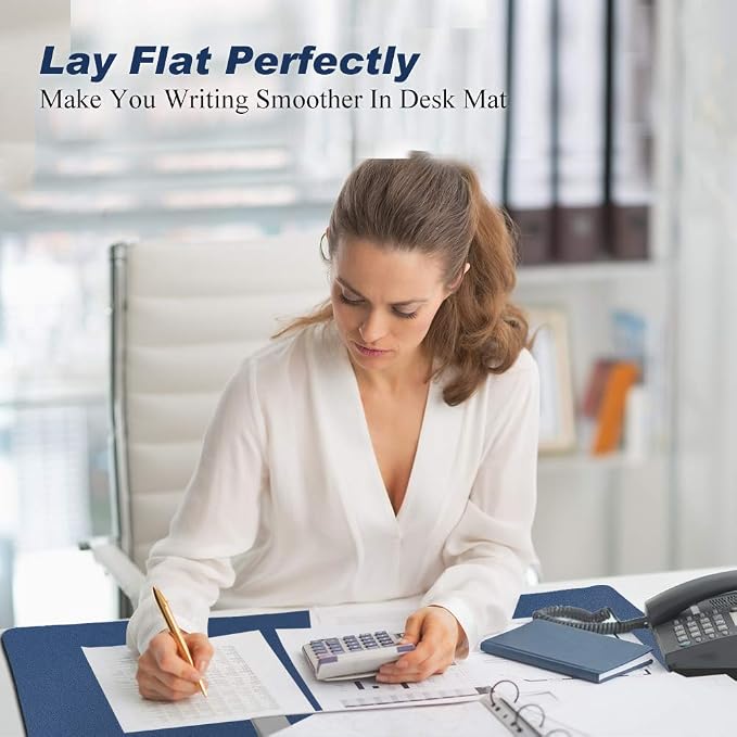Desk Pad for Office Home 31" x 13", PU Leather Waterproof Large Desk Writing - Image 2