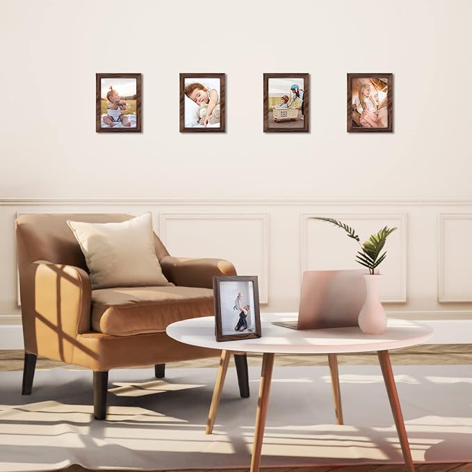 Giftgarden 5x7 Picture Frame Brown Set of 12 - Image 5