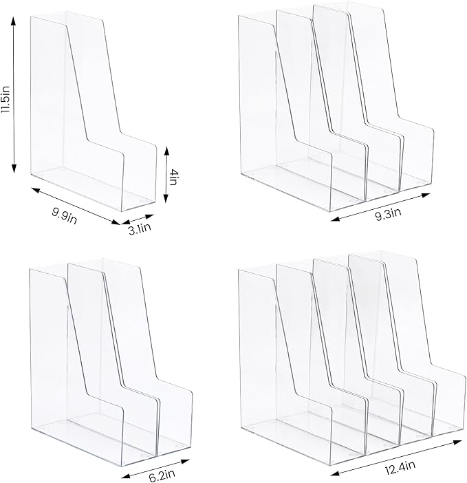 CiWiVOKi Vertical File Holder, PET Desk Organizer, 2 Pack - Image 2