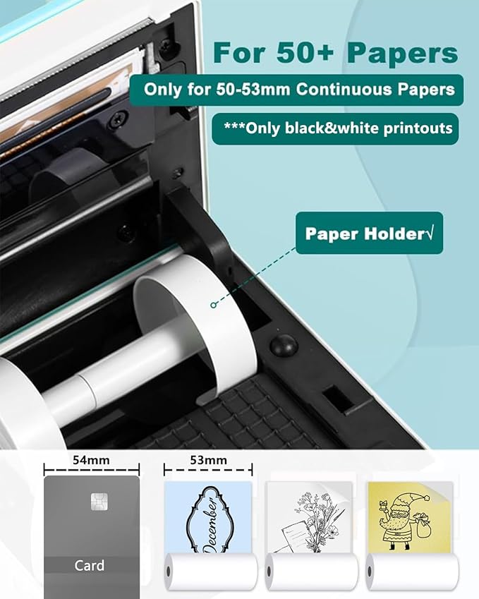 Phomemo Sticker Printer- Mini Sticker Printer Maker Machine, Mini Pocket Printers Instant Print for DIY Creation, Study Notes, Photos, Name Label, Portable Thermal Printers for Kids/Students/Teacher-DeskLoop Office