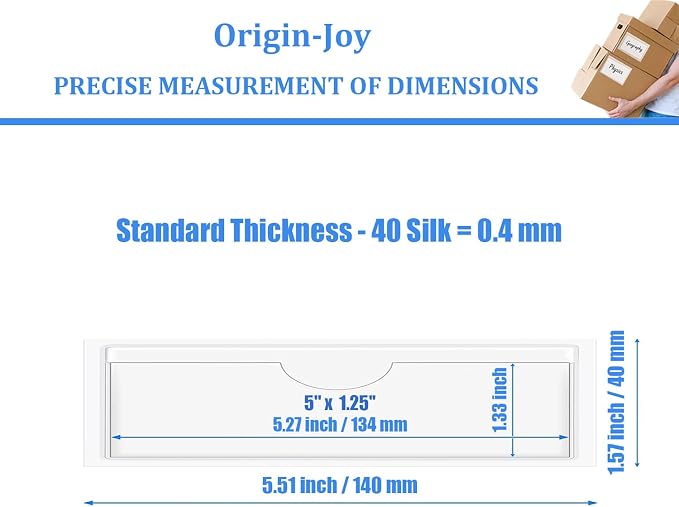 Origin-Joy 50 PCS Self-Adhesive Index Label Pockets - Image 2