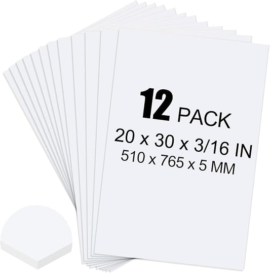 ToLanbbt 12 Pack White Foam Board, Displaying by ToLanbbt