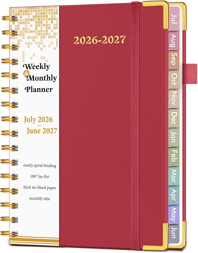 Academic Planner 2026-2027, Hardcover Weekly and Monthly Calendar Planner from by Unknown