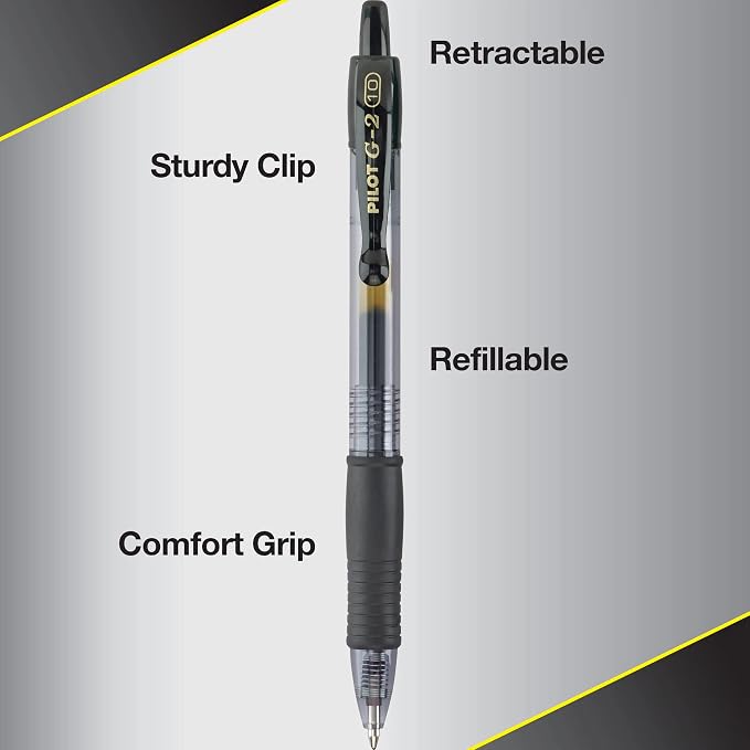 PILOT G2 Premium Refillable and Retractable Rolling Ball Gel Pens, Bold Point - Image 6