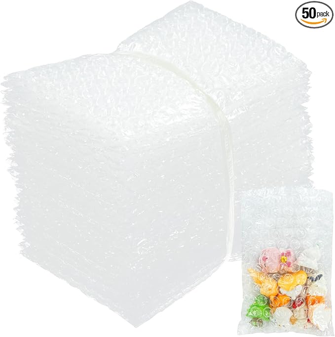 50-Pack 4"x6"Clear Bubble Out Bags by SEUNGCH