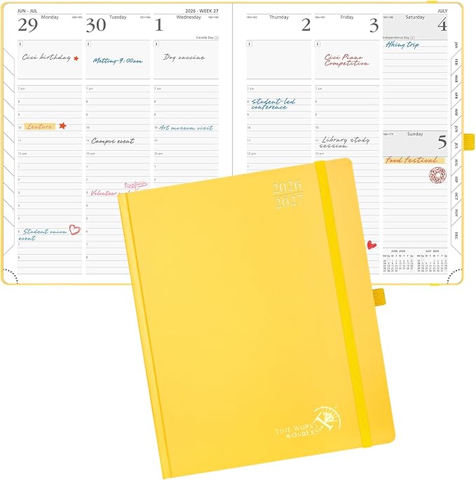 POPRUN 2026-2027 Academic Planner, Large Size 8.5" x 10.5", Weekly and Monthly by POPRUN