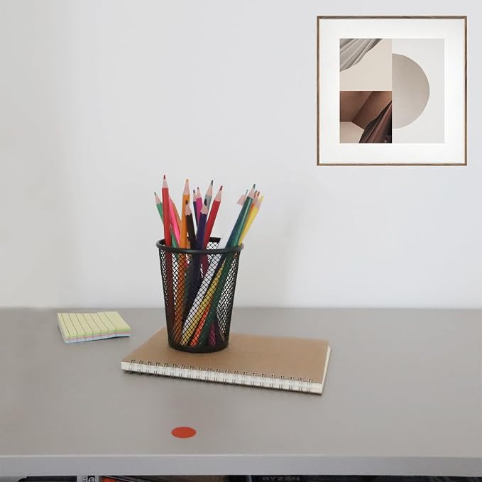 HSYMQ Desk Pencil Pen Holder, Wire Mesh Pen Cup Holder - Image 7