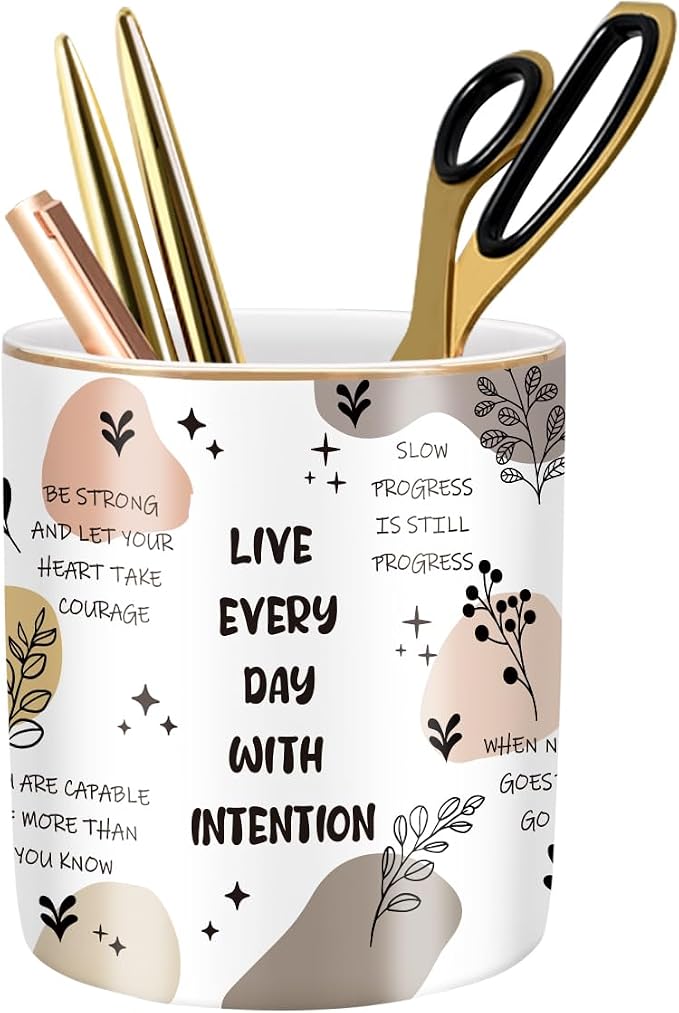 Cute Desk Pencils Pen Holder, Pencil Cup Holder by WAVEYU