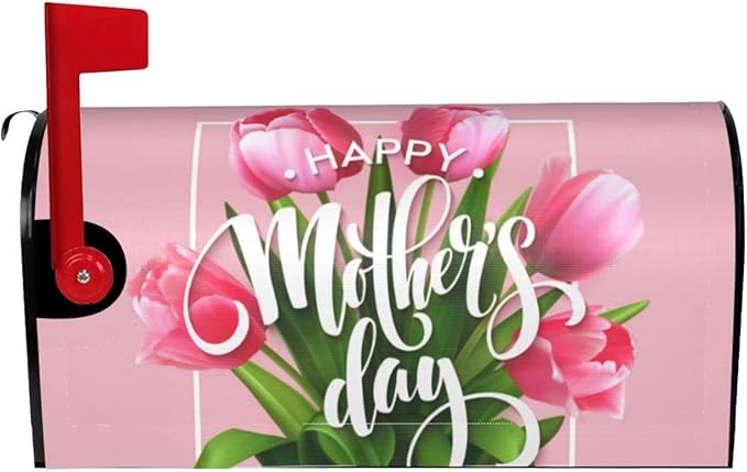 Mailbox Cover Happy Mothers Day, Beautiful Flower Print Outdoor Mail Cover by Yomane