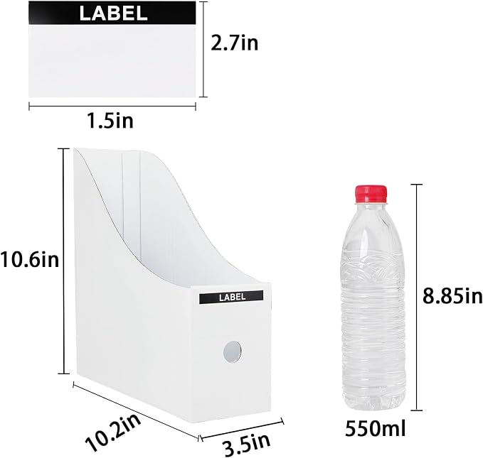 Limitliho 24 Pack Cardboard Magazine Holder, Magazine File Holder - Image 3