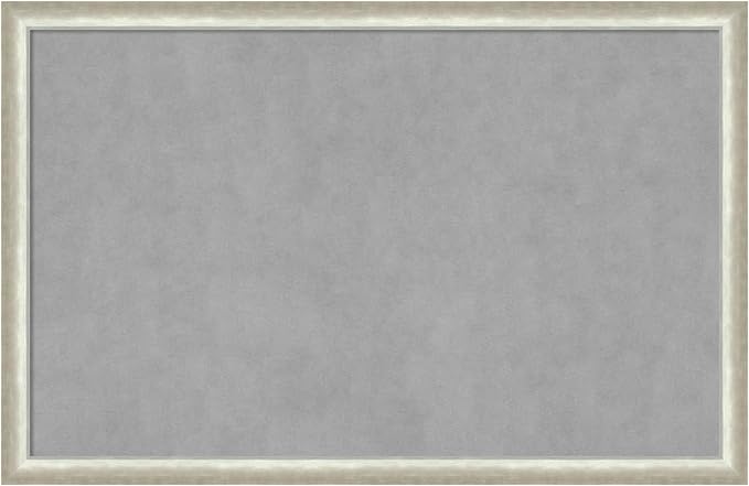 Amanti Art Silver Framed Magnetic Board 22x34 Large Vision Board by AmantiArt