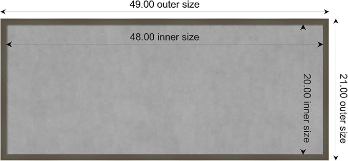 Amanti Art Grey Framed Magnetic Board 21x49 Oversize Vision Board - Image 3