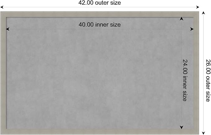 Amanti Art Grey Framed Magnetic Board 26x42 Large Vision Board - Image 3