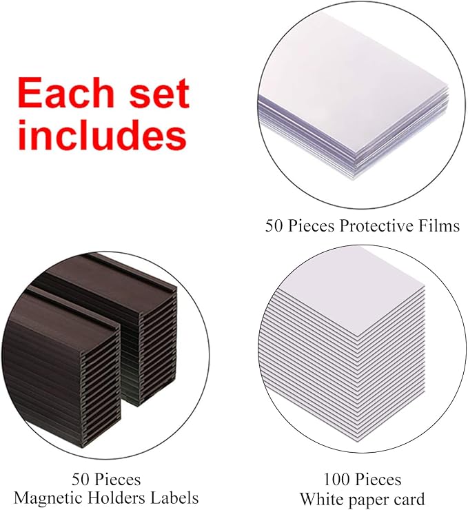 C Channel Magentic Label Holders 2x4 Inch, Magnetic Labels - Image 2