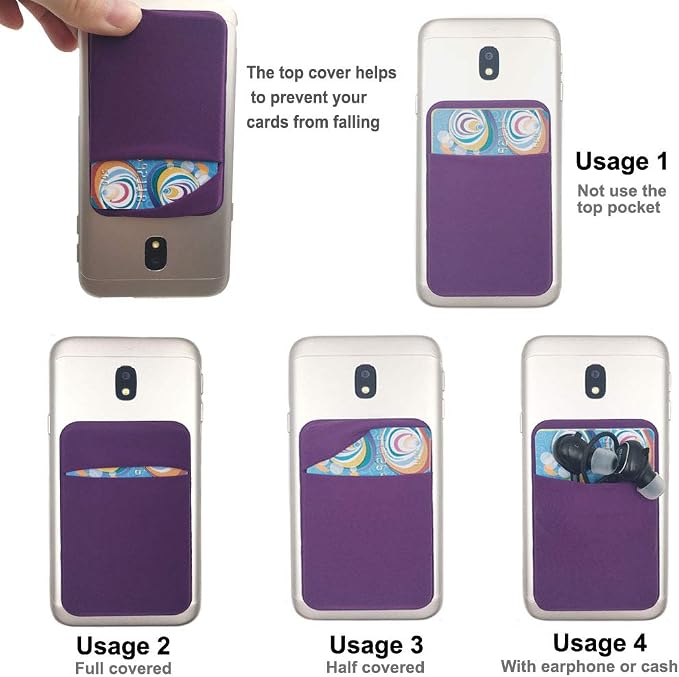 3Pack Cell Phone Card Holder Pocket - Image 4