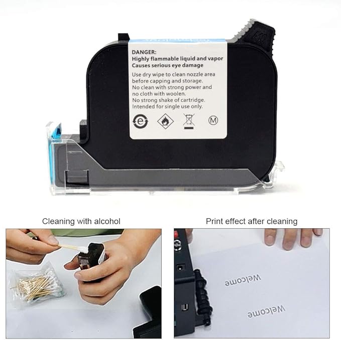 TOAUTO Original Portable Ink Cartridge Quick-Dry Replacement 42ml Ink Cartridge for Handheld Inkjet Printer Coding Machine（Black）-DeskLoop Office