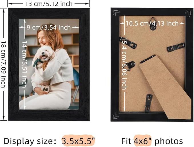 Giftgarden 4x6 Picture Frame Black 4 x 6 Photo Frames Bulk - Image 3