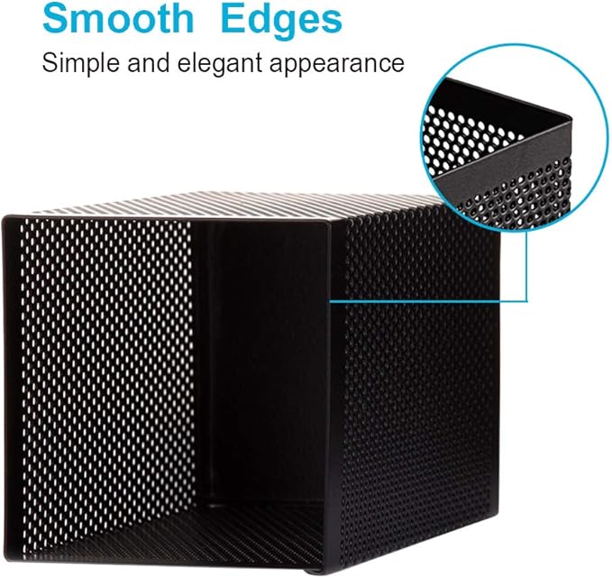 Comix Mesh Pen Holder Desk, Wire Pencil Holder with Foam Pad and Non-Slip Bottom Office Supplies Desk Organizer for Home Office School, 1 Pack-DeskLoop Office