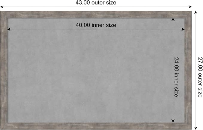 Amanti Art Silver Framed Magnetic Board 27x43 Large Vision Board - Image 4