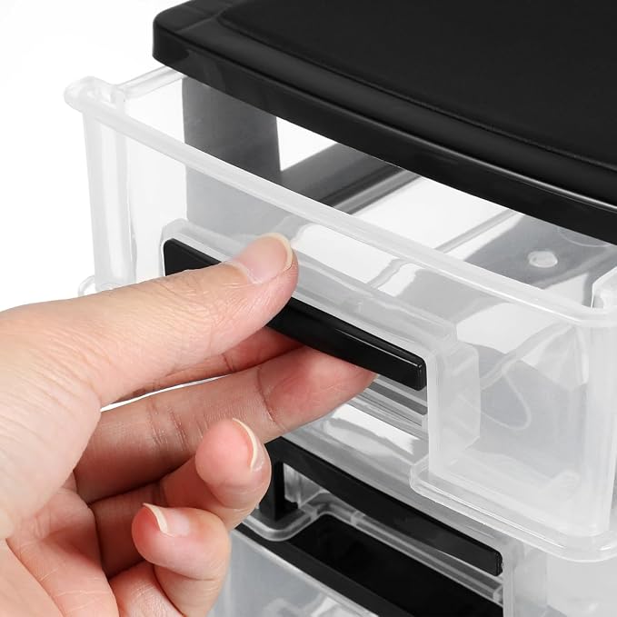 Plastic Stacking Desktop Storage Drawers 3-Drawer Storage Organizer, Small - Image 5
