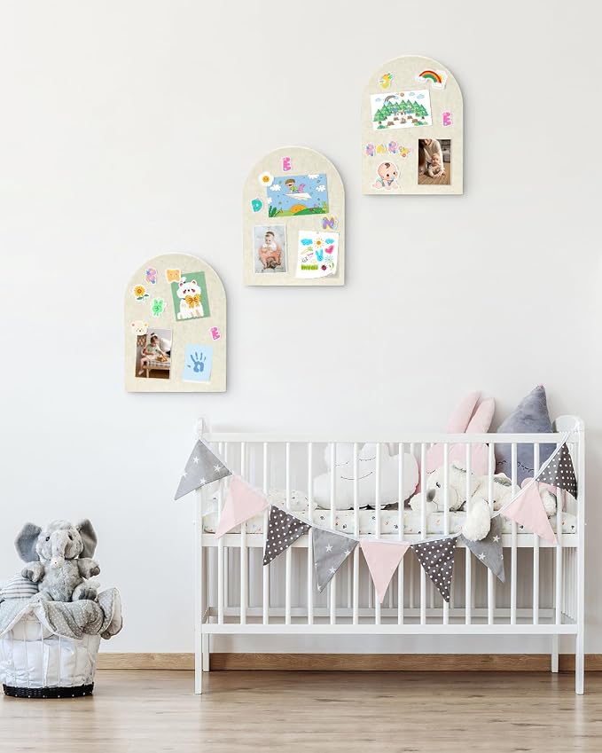 Arched Felt Bulletin Board, Cork Board Alternative - Image 4