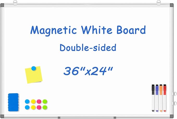WALGLASS Magnetic White Board, Hanging or Mounted Whiteboard, Horizontal or by WALGLASS