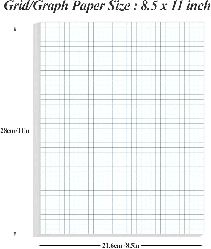 Graph Paper - A4 Unpunched Grid Paper, 100Sheets / 200Pages Double Sided - Image 4
