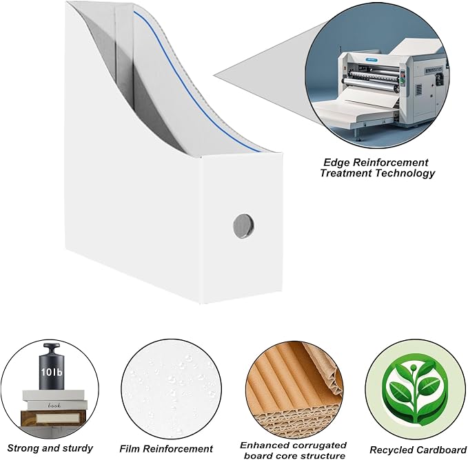 Limitliho 6 Pack Cardboard Magazine Holder - Image 2