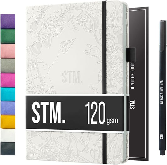 Bullet Dotted Journal Dot Grid Notebook | A5 Daily Journaling Notebooks by ScribblesThatMatter