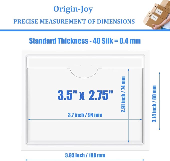 Origin-Joy 60 PCS Self Adhesive Index Card Pockets - Image 2