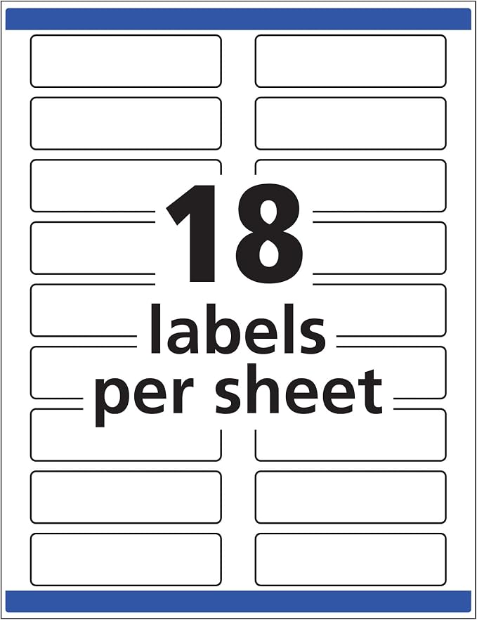 Avery TrueBlock Extra Large File Labels, 15/16" x 3-7/16", 5 Packs, 250 - Image 5