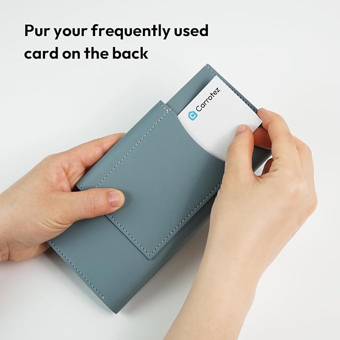 carrotez All-in-One Long Bifold 2-Tier PU Leather Wallet - Image 2