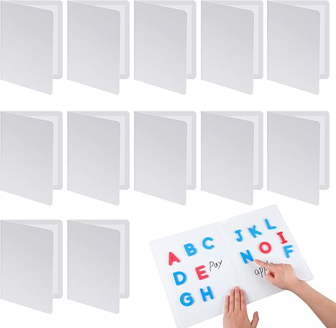 Motipuns 12 Pcs Folding Magnetic Dry Erase Activity Boards Foldable Magnetic by Motipuns
