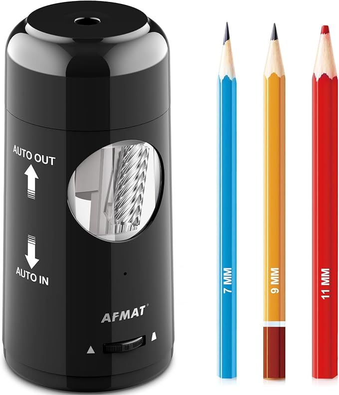AFMAT Electric Pencil Sharpener, Rechargeable Fully Automatic Pencil Sharpener by AFMAT